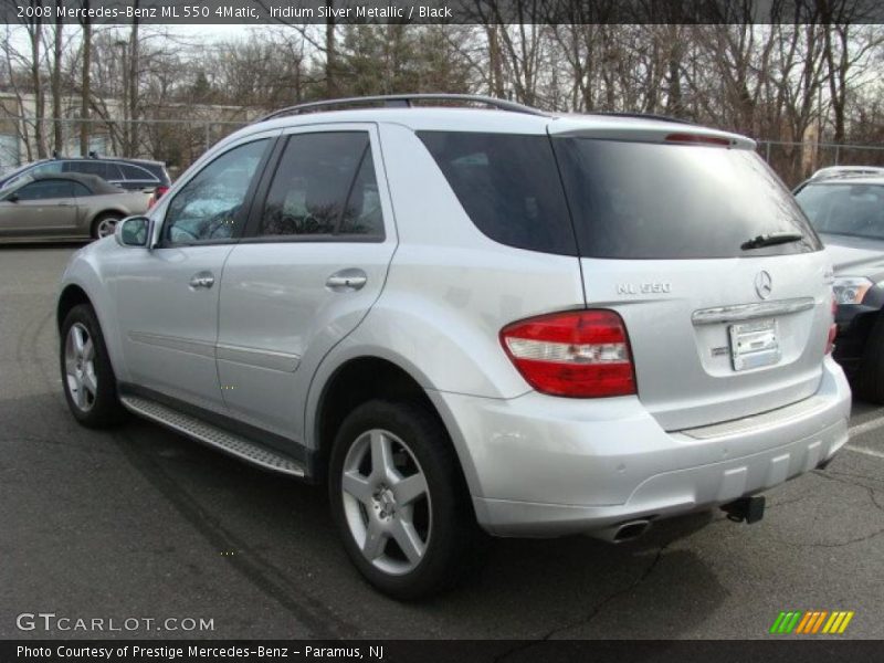 Iridium Silver Metallic / Black 2008 Mercedes-Benz ML 550 4Matic
