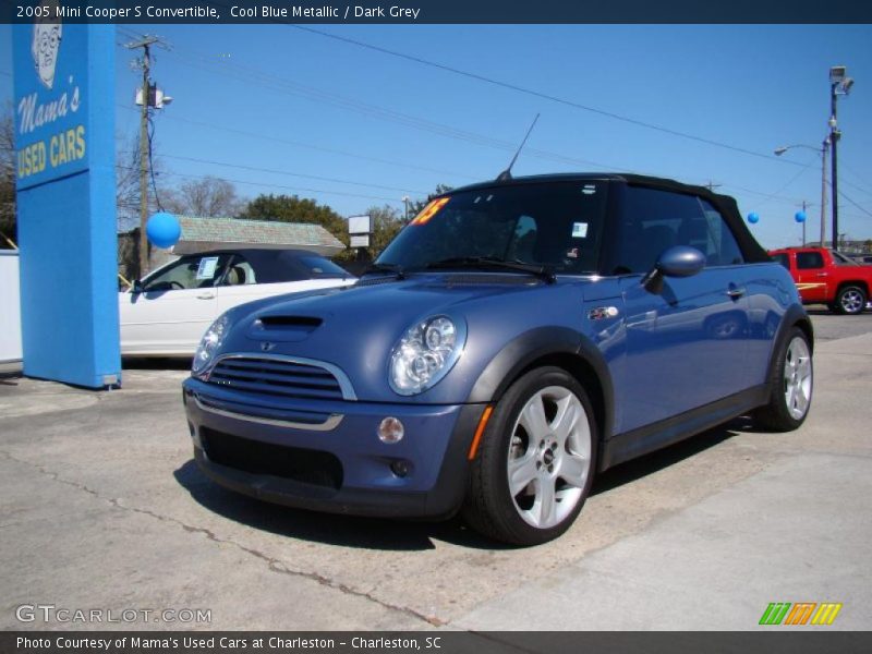Cool Blue Metallic / Dark Grey 2005 Mini Cooper S Convertible