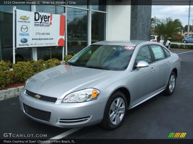 Silver Ice Metallic / Gray 2010 Chevrolet Impala LS