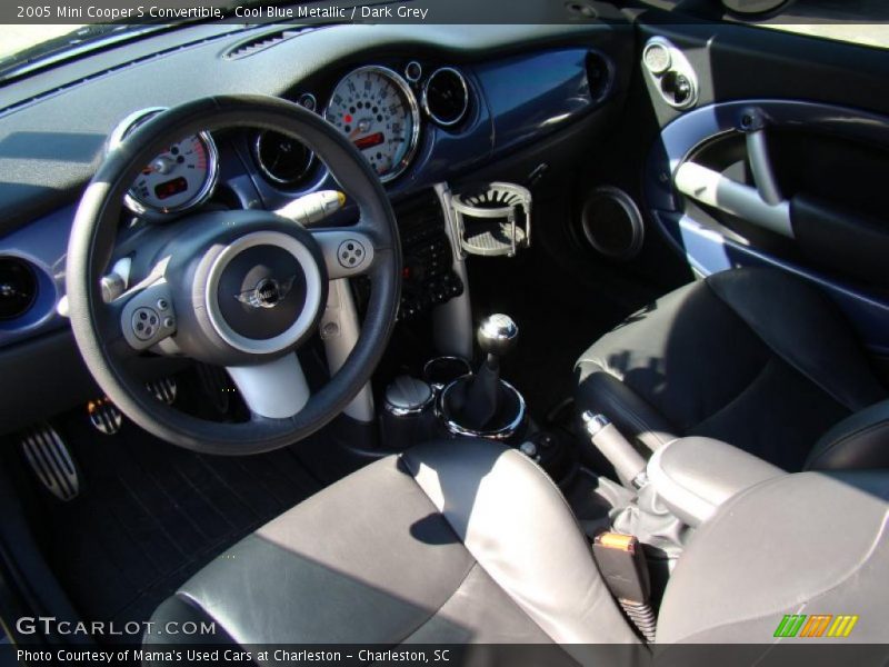 Cool Blue Metallic / Dark Grey 2005 Mini Cooper S Convertible
