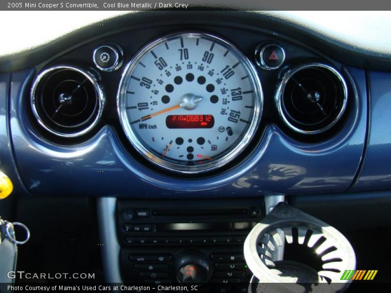 Cool Blue Metallic / Dark Grey 2005 Mini Cooper S Convertible