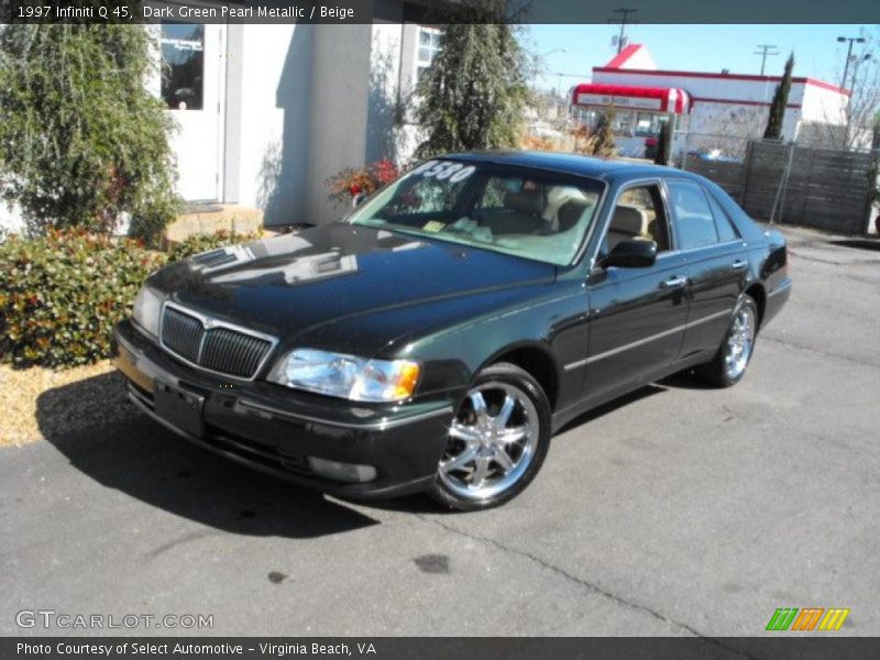 Dark Green Pearl Metallic / Beige 1997 Infiniti Q 45