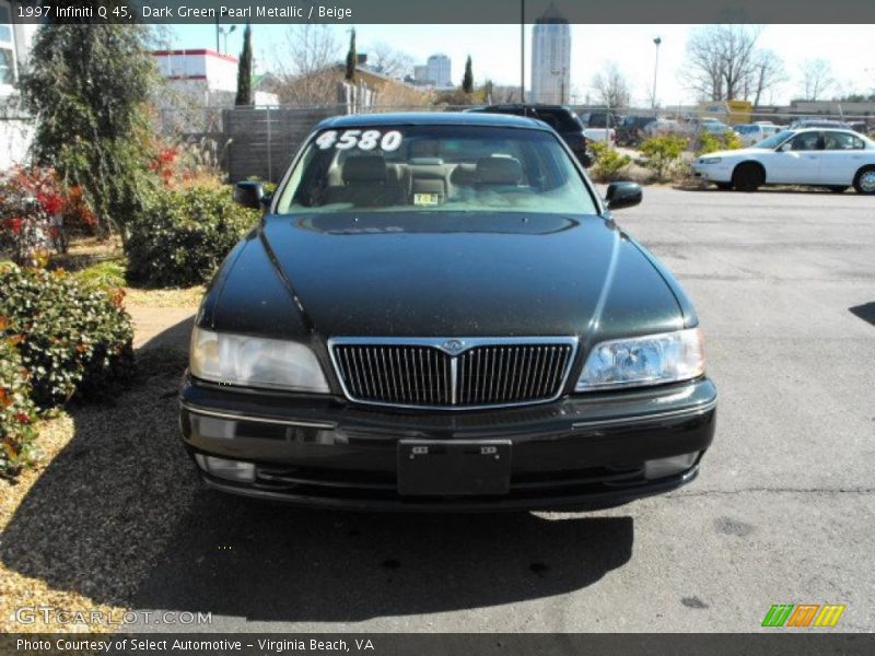 Dark Green Pearl Metallic / Beige 1997 Infiniti Q 45