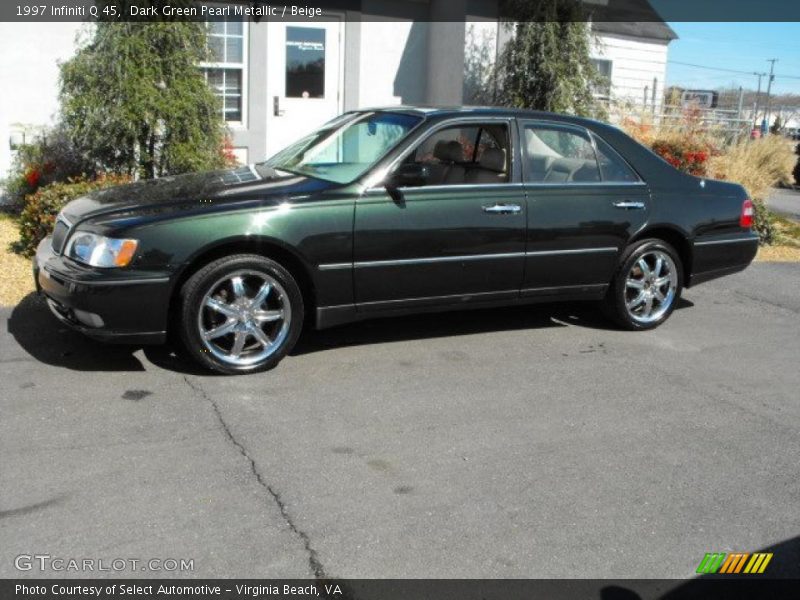 Dark Green Pearl Metallic / Beige 1997 Infiniti Q 45