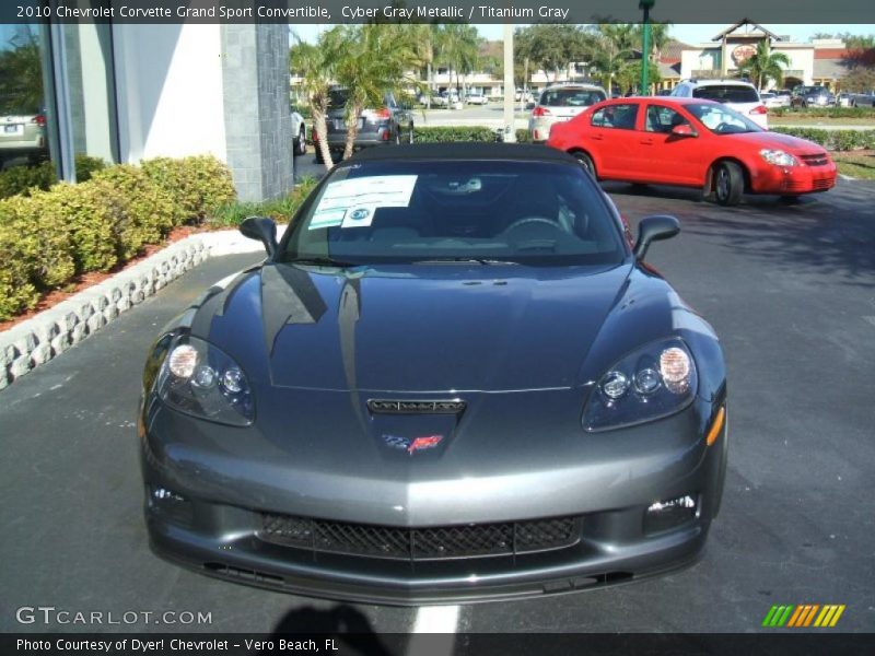 Cyber Gray Metallic / Titanium Gray 2010 Chevrolet Corvette Grand Sport Convertible