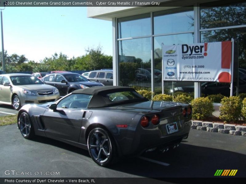 Cyber Gray Metallic / Titanium Gray 2010 Chevrolet Corvette Grand Sport Convertible