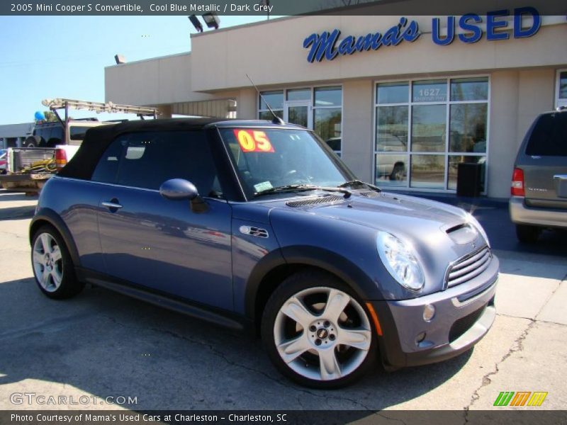 Cool Blue Metallic / Dark Grey 2005 Mini Cooper S Convertible