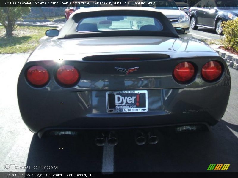 Cyber Gray Metallic / Titanium Gray 2010 Chevrolet Corvette Grand Sport Convertible