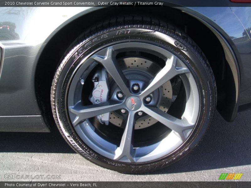 Cyber Gray Metallic / Titanium Gray 2010 Chevrolet Corvette Grand Sport Convertible