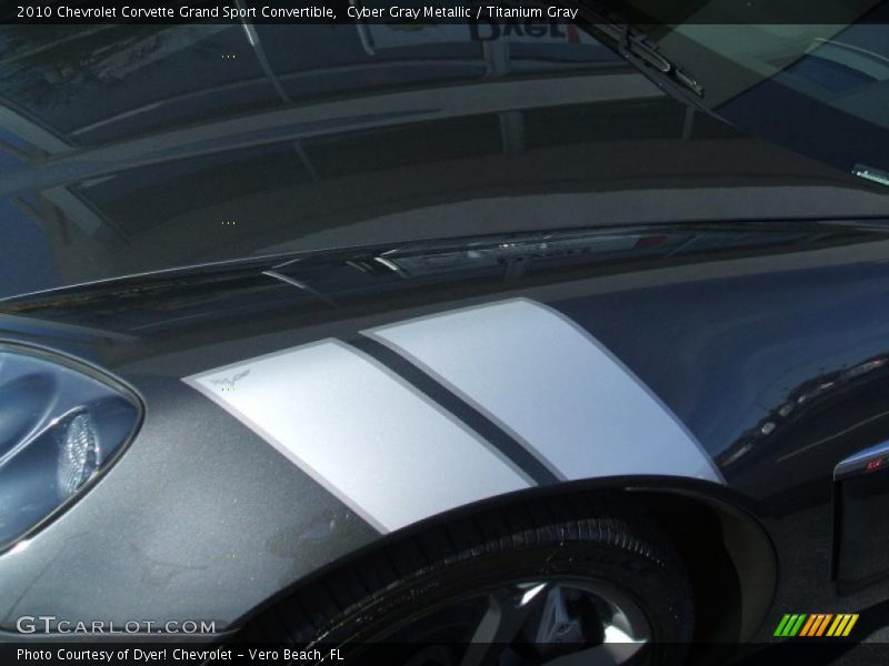 Cyber Gray Metallic / Titanium Gray 2010 Chevrolet Corvette Grand Sport Convertible