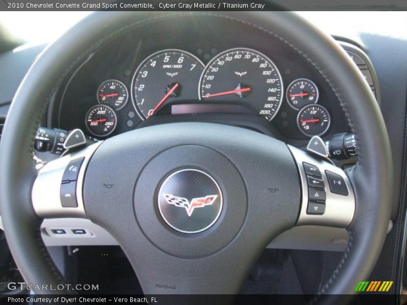 Cyber Gray Metallic / Titanium Gray 2010 Chevrolet Corvette Grand Sport Convertible