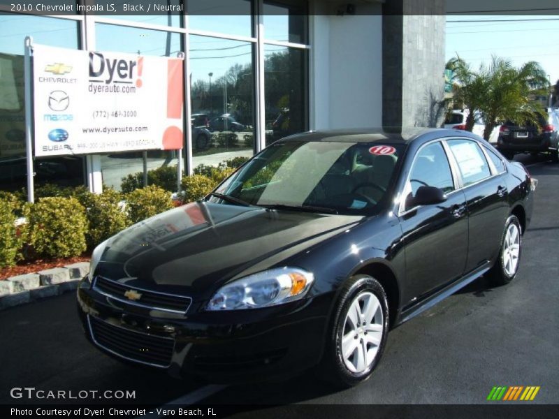 Black / Neutral 2010 Chevrolet Impala LS