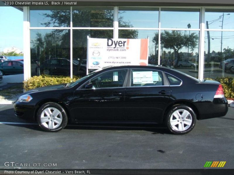 Black / Neutral 2010 Chevrolet Impala LS