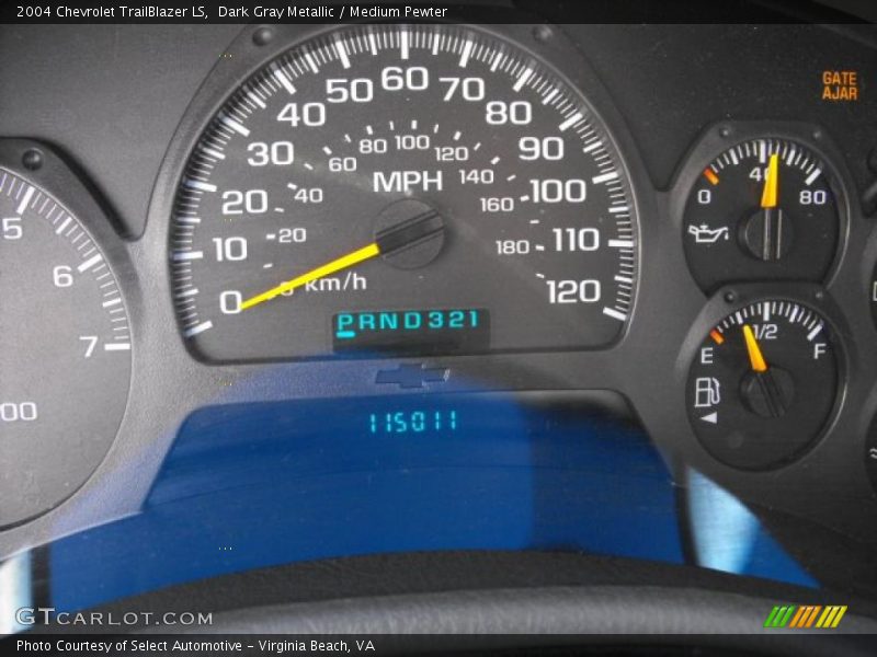 Dark Gray Metallic / Medium Pewter 2004 Chevrolet TrailBlazer LS