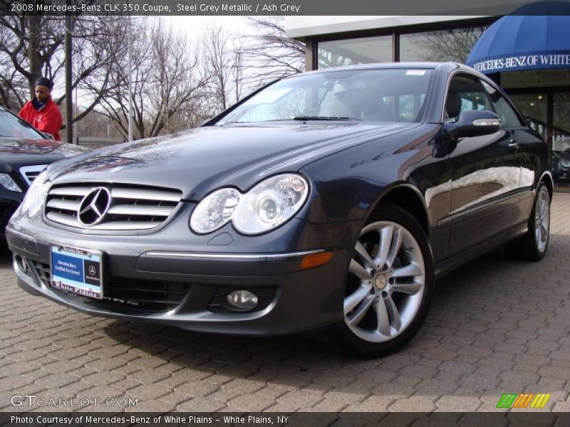 Steel Grey Metallic / Ash Grey 2008 Mercedes-Benz CLK 350 Coupe