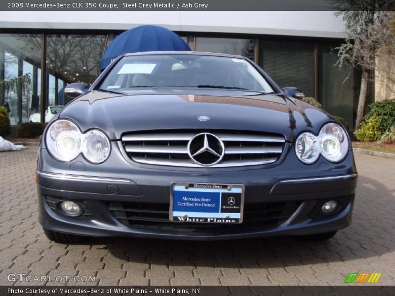 Steel Grey Metallic / Ash Grey 2008 Mercedes-Benz CLK 350 Coupe