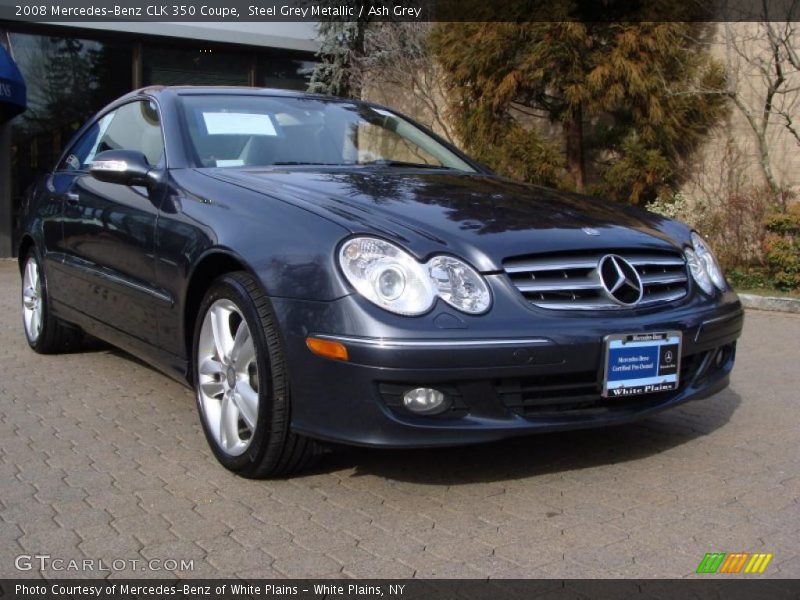 Steel Grey Metallic / Ash Grey 2008 Mercedes-Benz CLK 350 Coupe