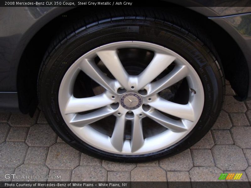 Steel Grey Metallic / Ash Grey 2008 Mercedes-Benz CLK 350 Coupe