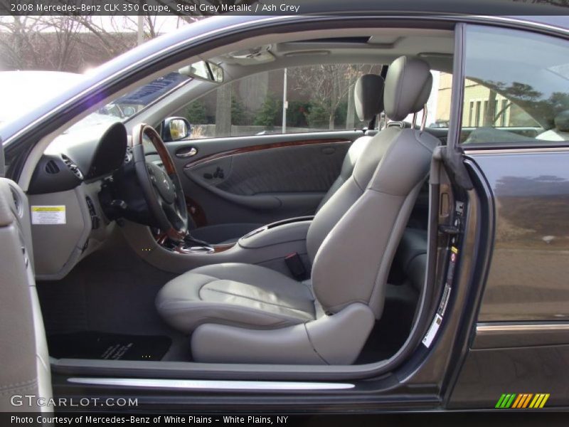 Steel Grey Metallic / Ash Grey 2008 Mercedes-Benz CLK 350 Coupe