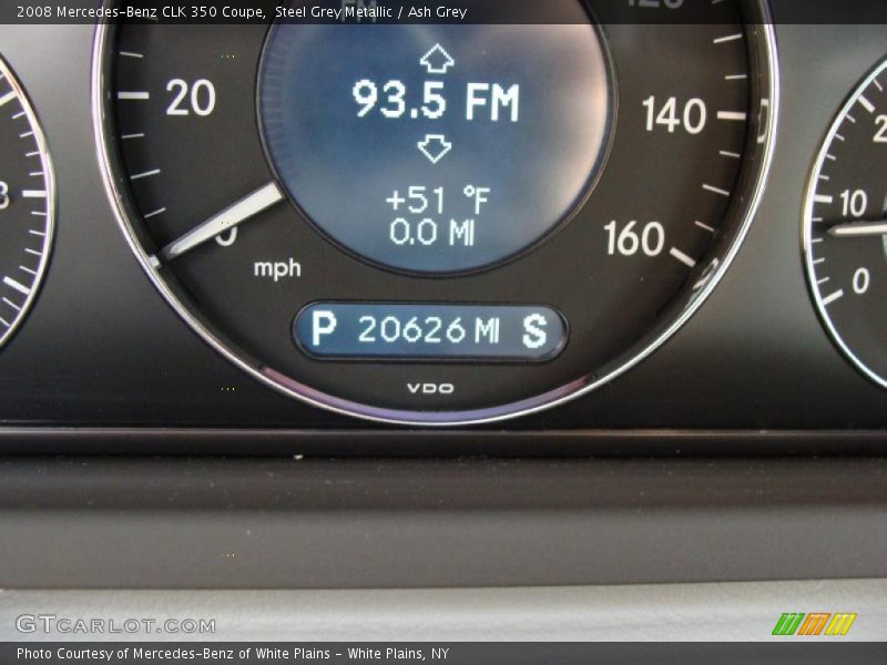 Steel Grey Metallic / Ash Grey 2008 Mercedes-Benz CLK 350 Coupe