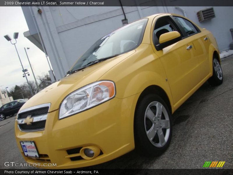 Summer Yellow / Charcoal 2009 Chevrolet Aveo LT Sedan