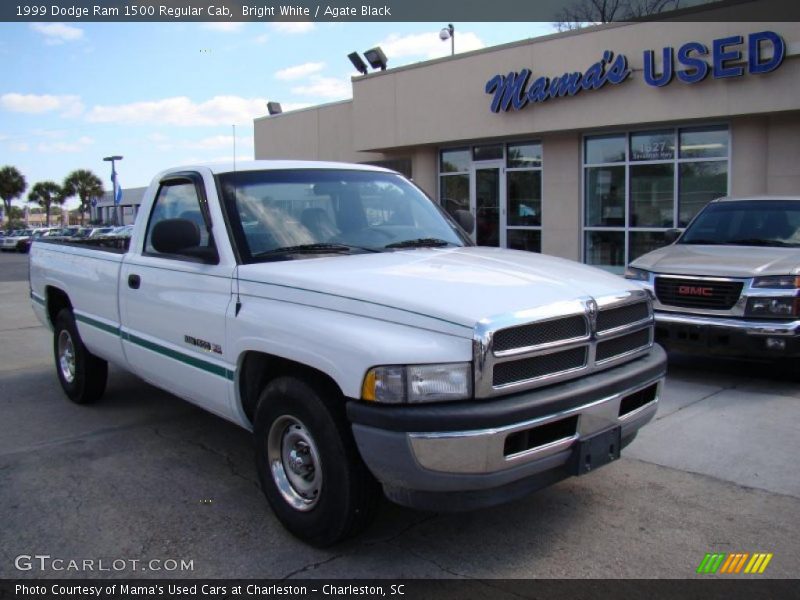 Bright White / Agate Black 1999 Dodge Ram 1500 Regular Cab
