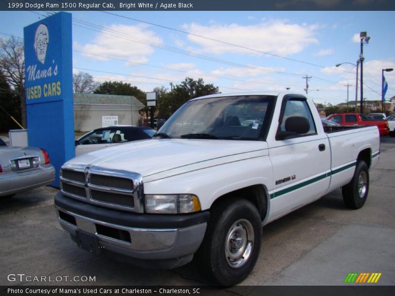 Bright White / Agate Black 1999 Dodge Ram 1500 Regular Cab
