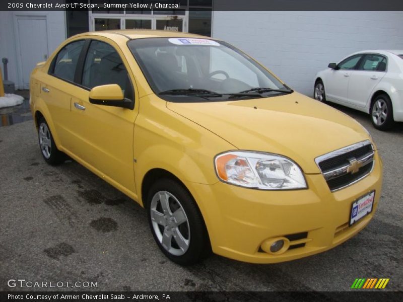 Summer Yellow / Charcoal 2009 Chevrolet Aveo LT Sedan