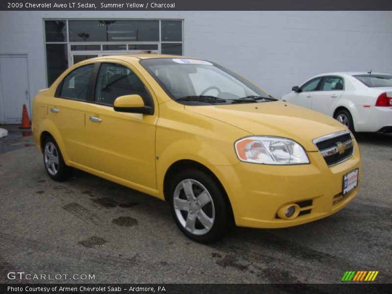 Summer Yellow / Charcoal 2009 Chevrolet Aveo LT Sedan