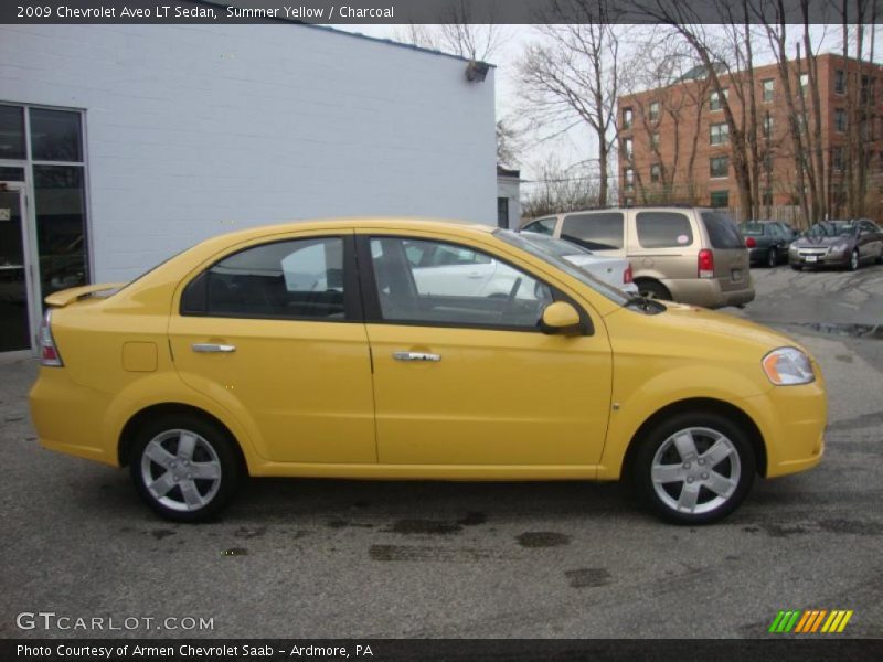 Summer Yellow / Charcoal 2009 Chevrolet Aveo LT Sedan