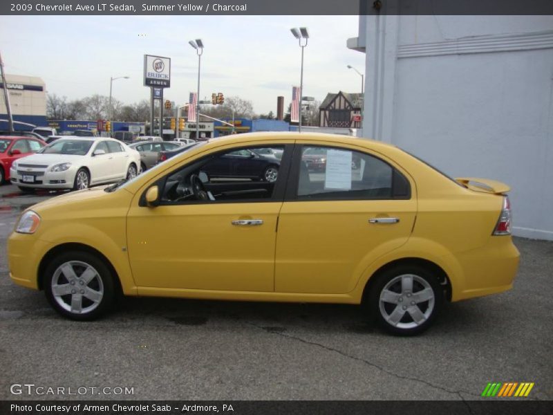 Summer Yellow / Charcoal 2009 Chevrolet Aveo LT Sedan