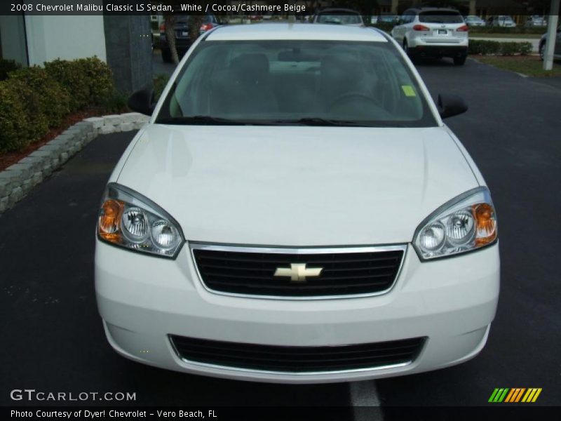 White / Cocoa/Cashmere Beige 2008 Chevrolet Malibu Classic LS Sedan