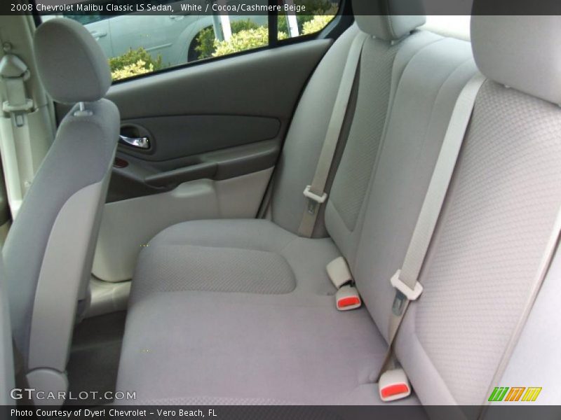 White / Cocoa/Cashmere Beige 2008 Chevrolet Malibu Classic LS Sedan
