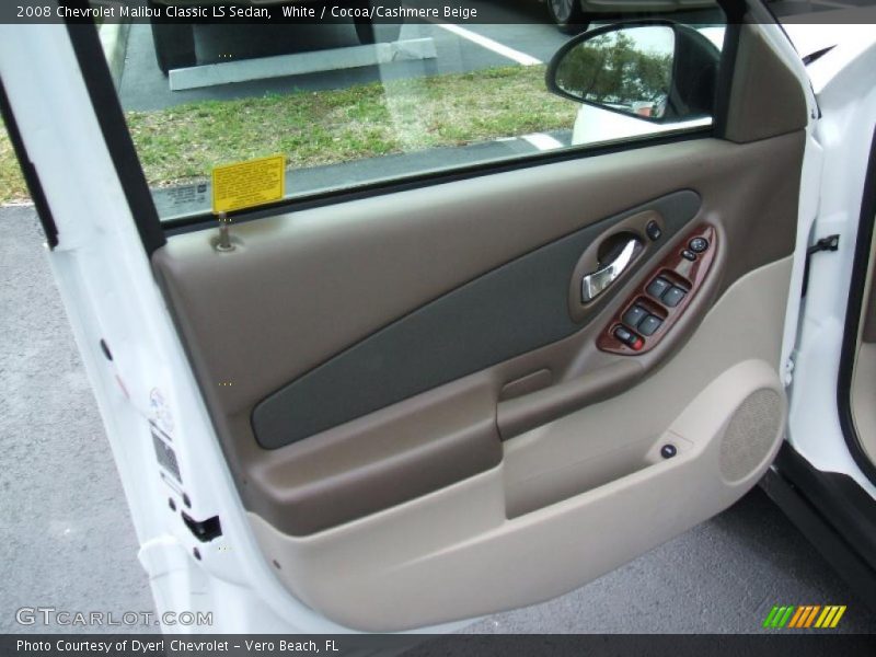 White / Cocoa/Cashmere Beige 2008 Chevrolet Malibu Classic LS Sedan