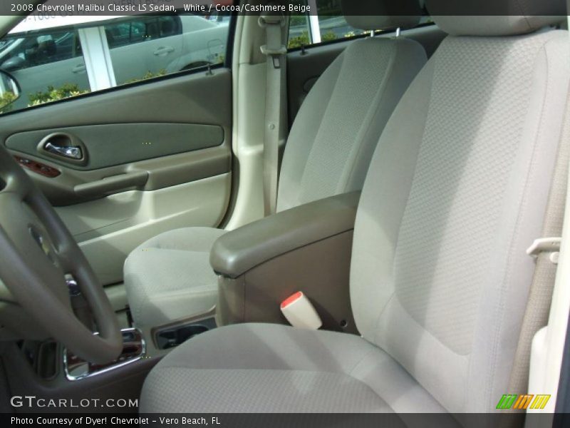 White / Cocoa/Cashmere Beige 2008 Chevrolet Malibu Classic LS Sedan