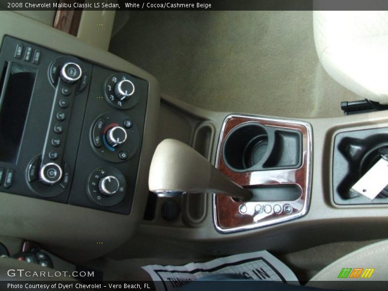 White / Cocoa/Cashmere Beige 2008 Chevrolet Malibu Classic LS Sedan