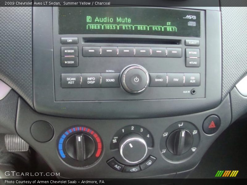 Summer Yellow / Charcoal 2009 Chevrolet Aveo LT Sedan