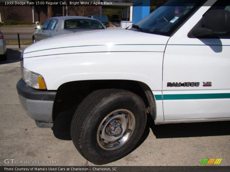 Bright White / Agate Black 1999 Dodge Ram 1500 Regular Cab