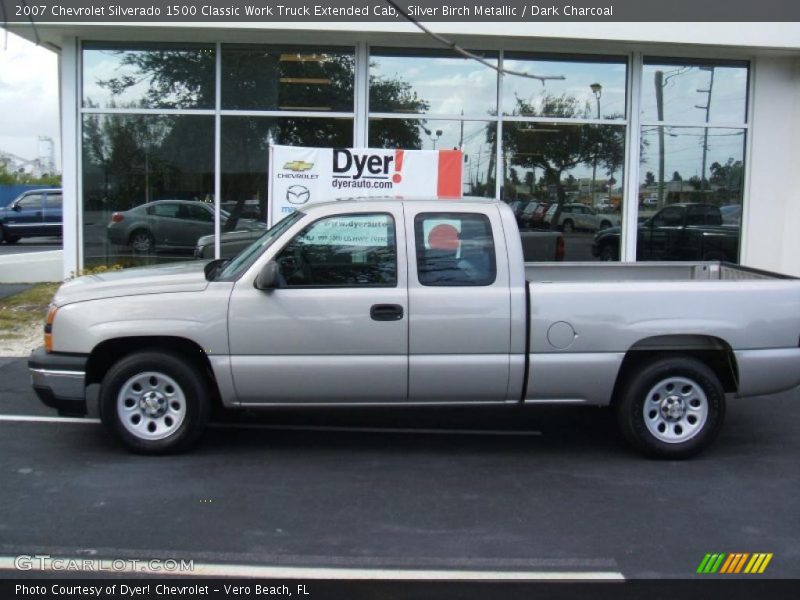 Silver Birch Metallic / Dark Charcoal 2007 Chevrolet Silverado 1500 Classic Work Truck Extended Cab