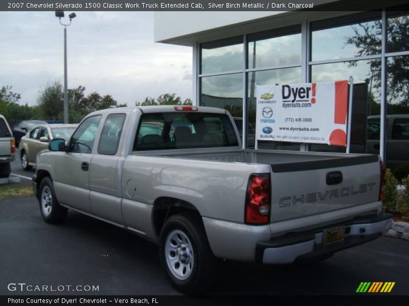 Silver Birch Metallic / Dark Charcoal 2007 Chevrolet Silverado 1500 Classic Work Truck Extended Cab