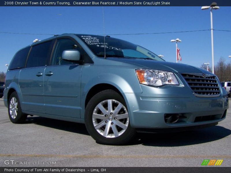 Clearwater Blue Pearlcoat / Medium Slate Gray/Light Shale 2008 Chrysler Town & Country Touring