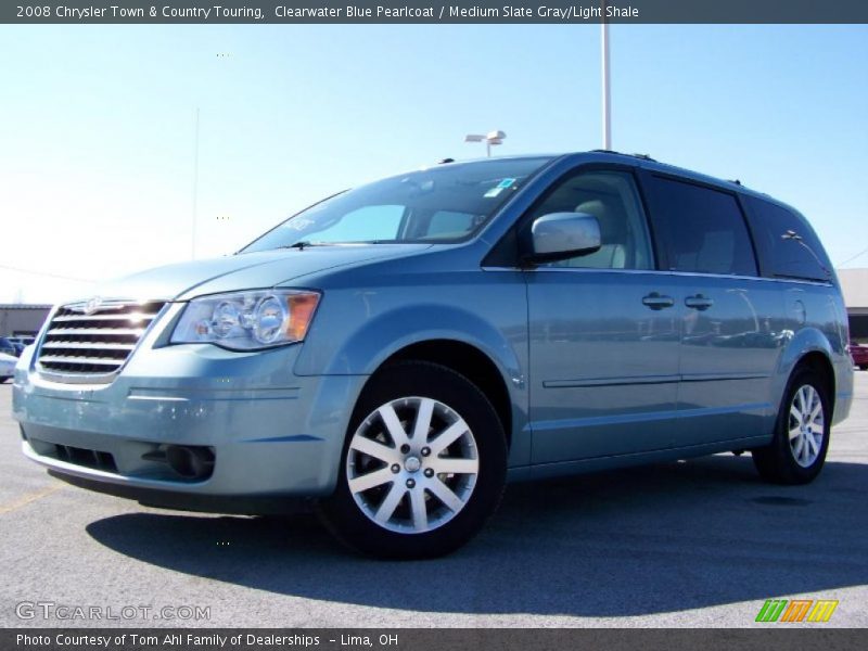 Clearwater Blue Pearlcoat / Medium Slate Gray/Light Shale 2008 Chrysler Town & Country Touring
