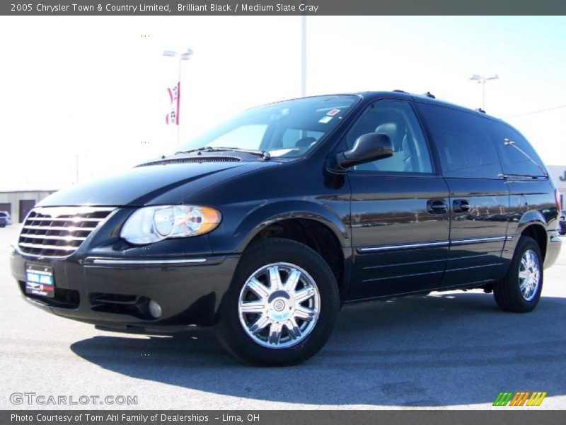 Brilliant Black / Medium Slate Gray 2005 Chrysler Town & Country Limited