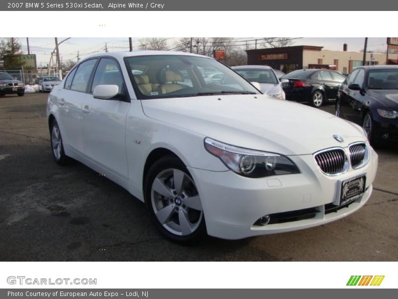 Alpine White / Grey 2007 BMW 5 Series 530xi Sedan