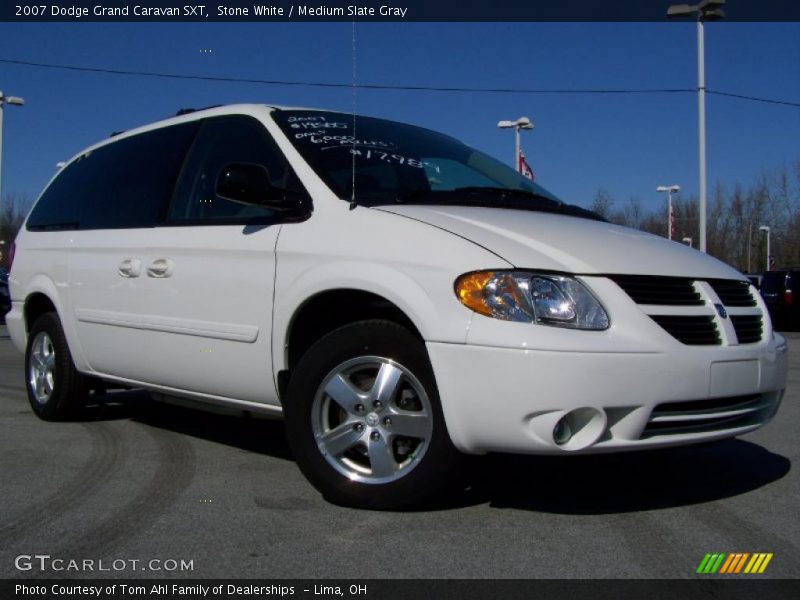 Stone White / Medium Slate Gray 2007 Dodge Grand Caravan SXT