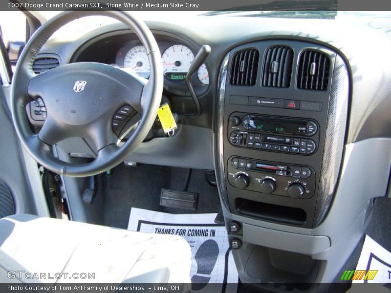 Stone White / Medium Slate Gray 2007 Dodge Grand Caravan SXT