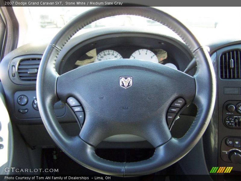 Stone White / Medium Slate Gray 2007 Dodge Grand Caravan SXT