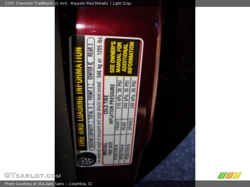 Majestic Red Metallic / Light Gray 2005 Chevrolet TrailBlazer LS 4x4