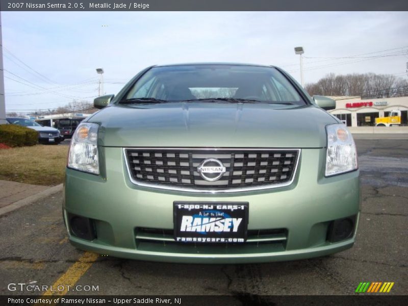 Metallic Jade / Beige 2007 Nissan Sentra 2.0 S