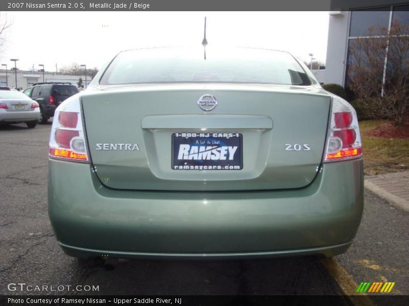 Metallic Jade / Beige 2007 Nissan Sentra 2.0 S